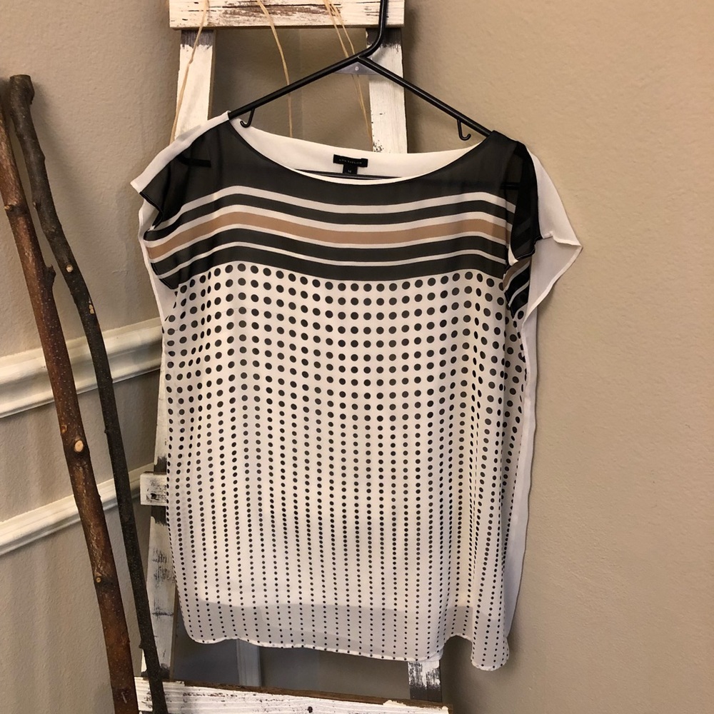 Ann Taylor sheer overlay blouse - Medium